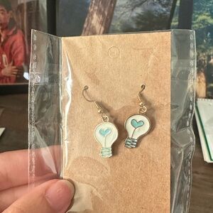 Lightbulb design earrings